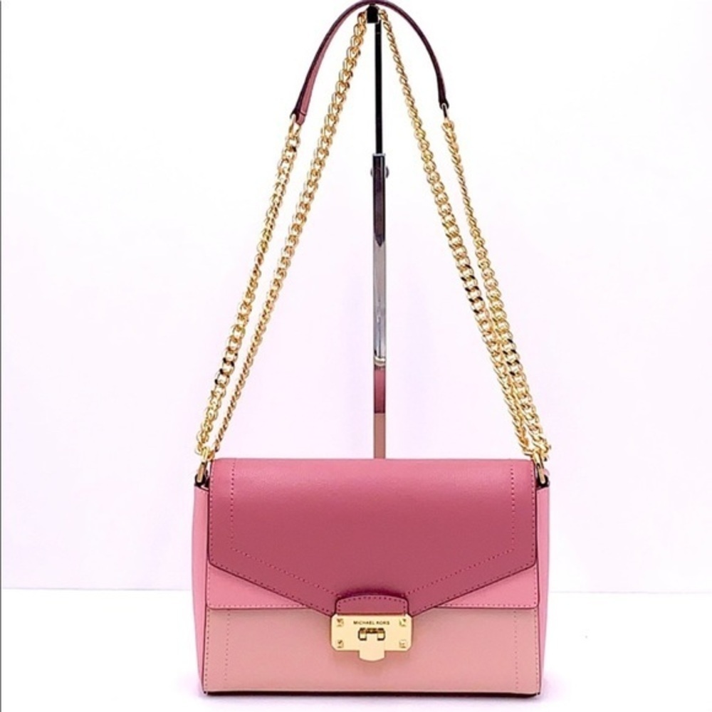 Michael Kors Kingsley Medium Flap Shoulder Bag Crossbody Blossom